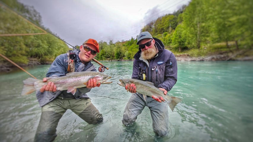 nice double trout.